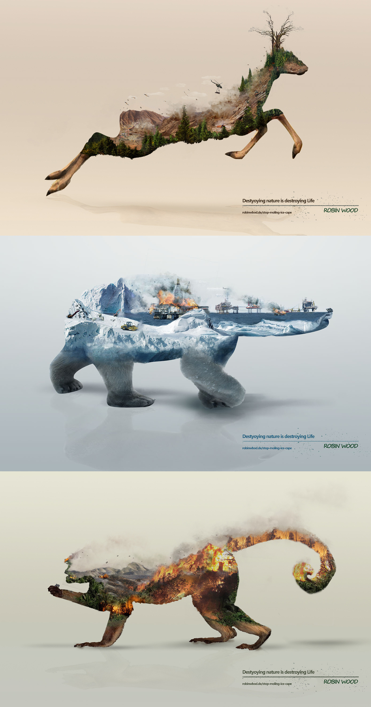 臨摹環(huán)保海報 點亮綠色之光的設(shè)計藝術(shù)